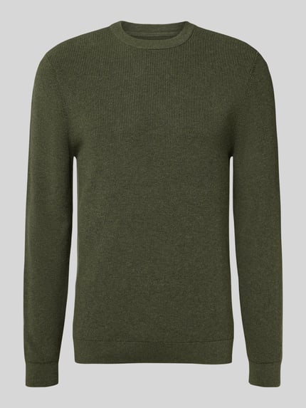 MCNEAL Gebreide pullover met ribboorden Kaki gemêleerd - 2