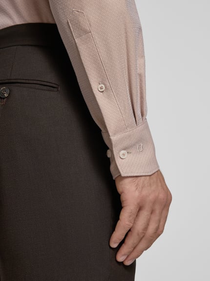 OLYMP Modern fit zakelijk overhemd met kentkraag, model 'Global' Zand - 3