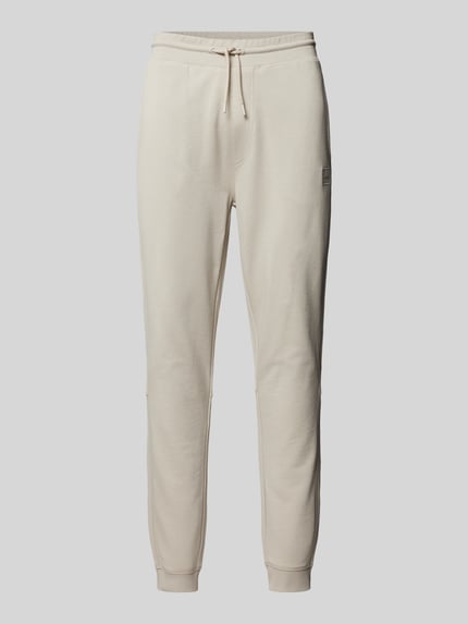BOSS Orange Slim fit sweatpants met elastische band Beige - 2