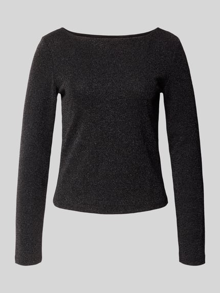 Regular Fit Langarmshirt mit Strukturmuster Modell 'JINA' Shop The Look MANNEQUINE