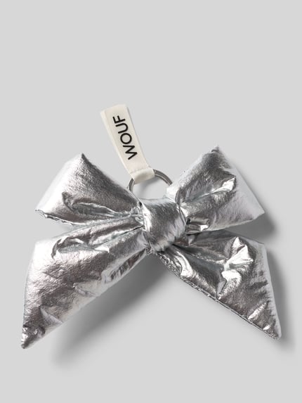 WOUF Charm in striklook model 'Silver Bow' Zilver - 1