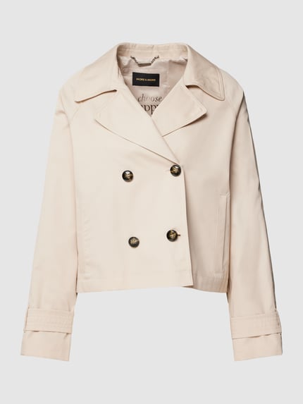 MORE & MORE Korte trenchcoat met reverskraag Zand - 2