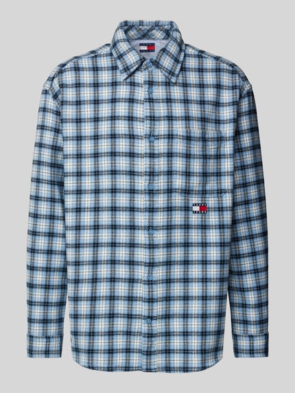 Tommy Jeans Freizeithemd mit Knopfleiste Rauchblau 2