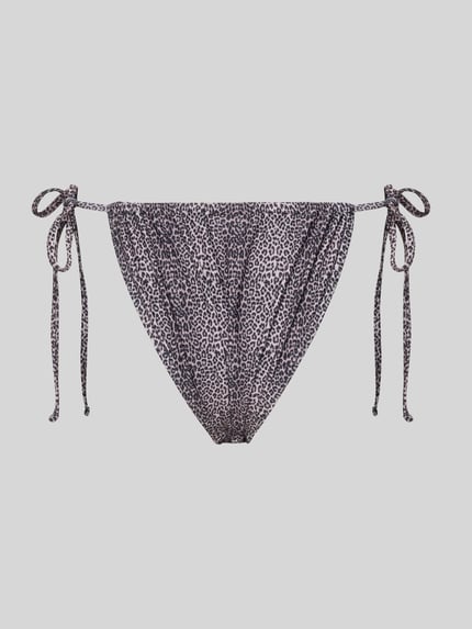 Produktfoto, Bikini-Slip mit seitlicher Schnürung Modell 'BAOMI' von Pieces, Optik:Allover-Muster, glatte Textur, Damen-Bademode