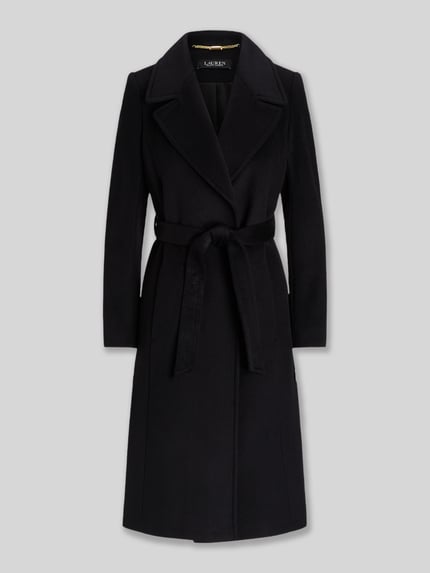 Lauren Ralph Lauren Mantel aus Wolle mit Bindegürtel Black 2