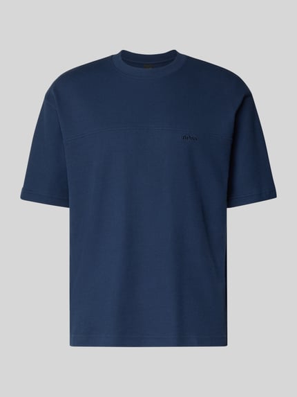 BOSS Orange Regular Fit T-Shirt aus Baumwoll-Mix Modell 'TE_HIVE' Marine 2