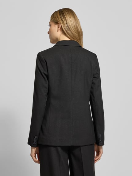 MORE & MORE Żakiet o kroju slim fit z kołnierzem z połami Czarny 5