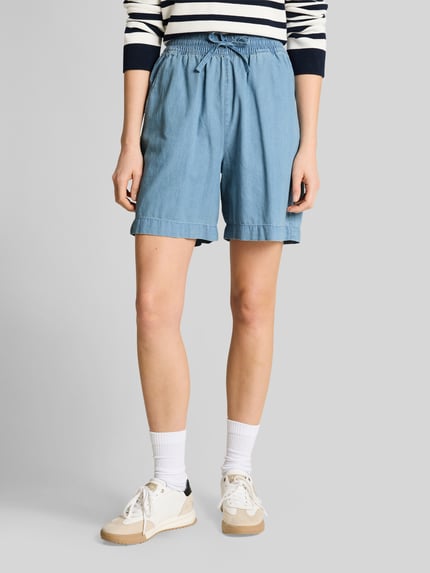 Tom Tailor Denim loose fit short van puur katoen Lichtblauw - 4