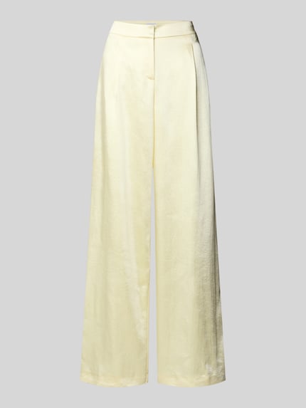 Jake*s Cocktail Cocktailhose aus Satin mit weitem Bein Hellgelb 2