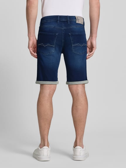 MAC Regular Fit Bermudas in Denim-Optik mit Eingrifftaschen Dunkelblau 5