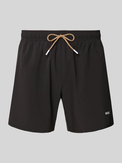 BOSS Regular Fit Badeshorts mit Logo-Detail Black 1