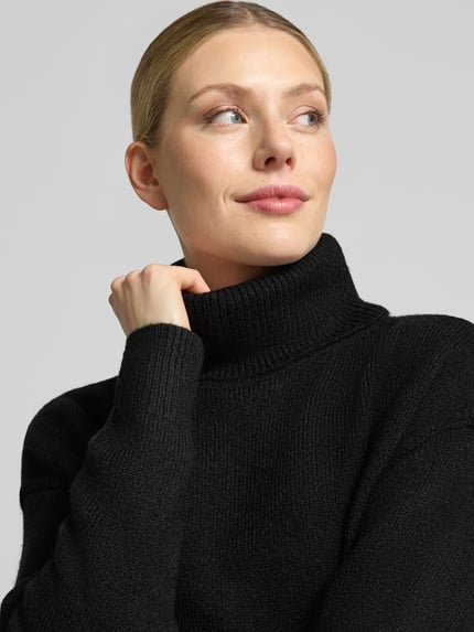 Christian Berg Woman Regular Fit Turtleneck mit Rollkragenstruktur Modell 'K-Fey 2' Black 3