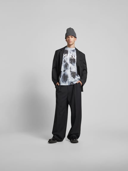 Marni T-shirt met labelprint Middengrijs - 1