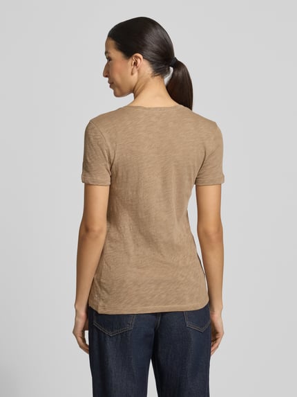 Marc O'Polo Regular Fit T-Shirt aus reiner Baumwolle Beige 5