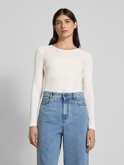 VILA Longsleeve im semitransparenten Design Modell 'MESSANA' Offwhite 4