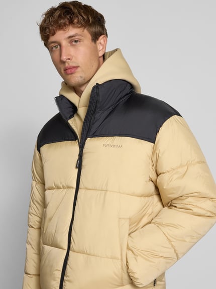 REVIEW Gewatteerd jack met labelprint Beige - 3
