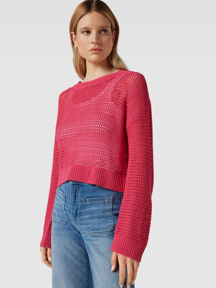 VERO MODA Strickpullover mit überschnittenen Schultern Modell 'MADERA' Pink 3