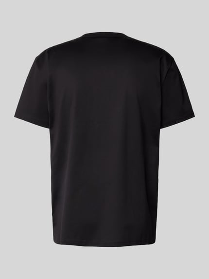 Bread & Boxers T-Shirt mit geripptem Rundhalsausschnitt Black 3