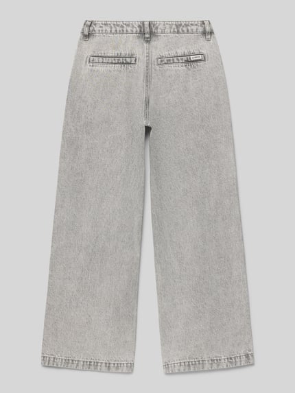 Garcia Straight fit jeans met paspelzakken Lichtgrijs - 3