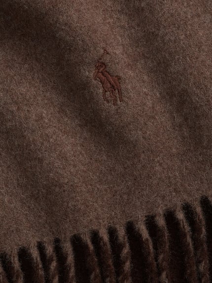 Polo Ralph Lauren Schal mit Fransenabschluss Dunkelbraun 3