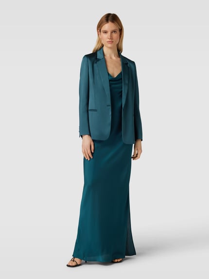 Jake*s Cocktail Abendkleid mit Wasserfall-Ausschnitt Dunkelgruen Melange 1