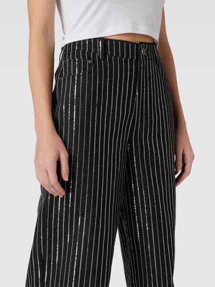 ROTATE relaxed fit jeans met pailletten Zwart - 3