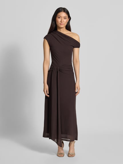 Forever New Abendkleid mit Wasserfall-Ausschnitt Modell 'Piper' Dunkelbraun 4