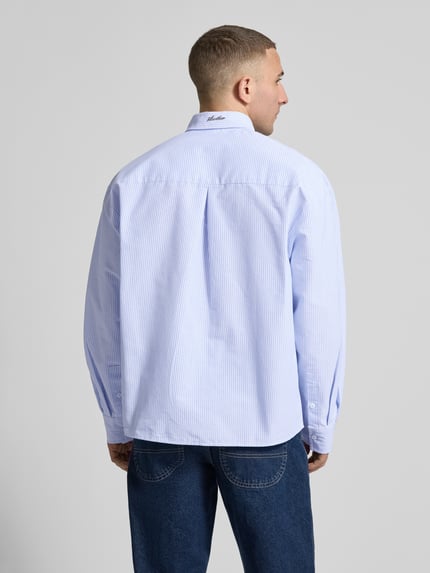ANOTHER COTTON LAB Regular Fit Freizeithemd mit Statement-Print Hellblau 5