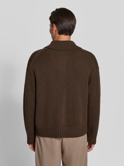 Selected Pullover mit Polokragen Schoko 5