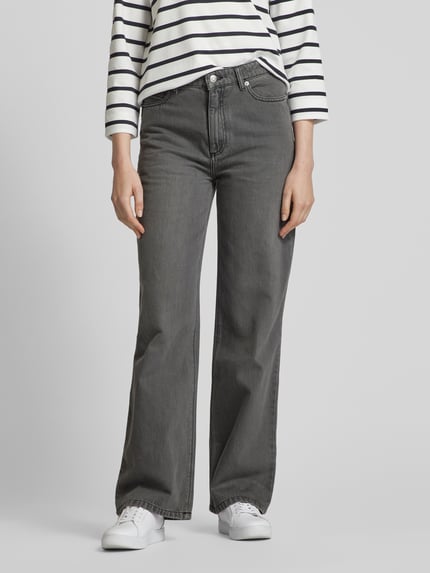 Zadig&Voltaire Jeansy o kroju straight leg z 5 kieszeniami model ‘ELIO’ Ciemnoszary 4