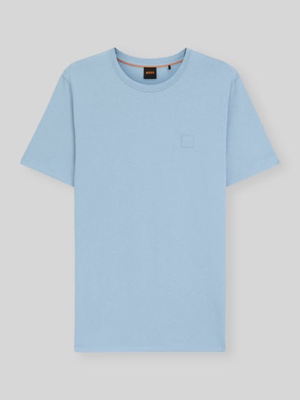Produktfoto, Regular Fit T-Shirt aus reiner Baumwolle Modell 'TALES' von BOSS Orange, Optik: Unifarben, Label-Patch, Rundhals, Kurzarm, Materialverarbeitung: Jersey