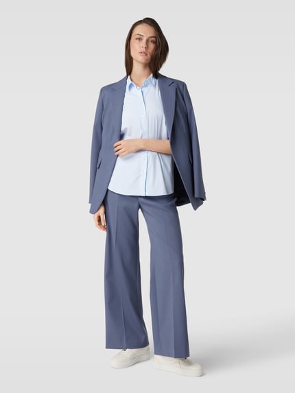 Tonno & Panna Bluse in unifarbenem Design Hellblau 1