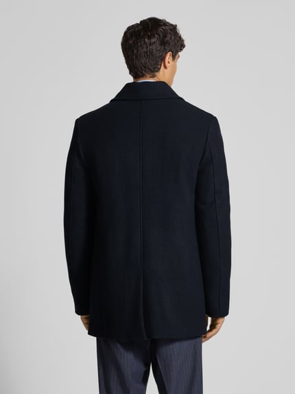 CINQUE Regular fit lange jas van wolmix met dubbele knopenrij Donkerblauw - 5