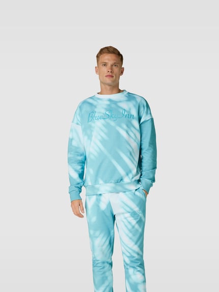 Blue Sky Inn Bluza o kroju oversized z wyhaftowanym logo Jasnoniebieski 4