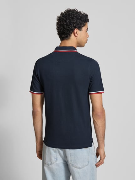 JACK & JONES Slim fit Poloshirt met viscose Model 'Paulos' Marineblauw - 5