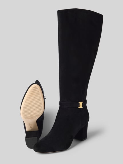 Lauren Ralph Lauren Stiefel aus echtem Wildleder Modell 'KELLIE' Black 4