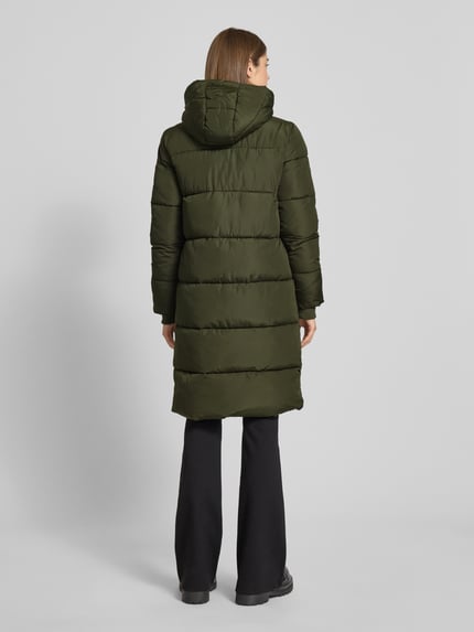 PIECES Regular Fit Steppmantel mit Storm Cuffs Modell 'BEE' Khaki 5