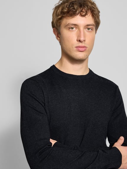 Blend Strickpullover mit Rundhalsausschnitt Modell 'BAGGE' Black 3