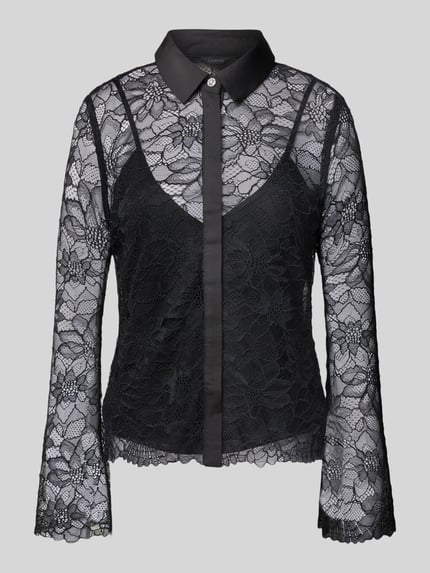 GUESS Regular fit blouse in 2-in-1-look Zwart - 2
