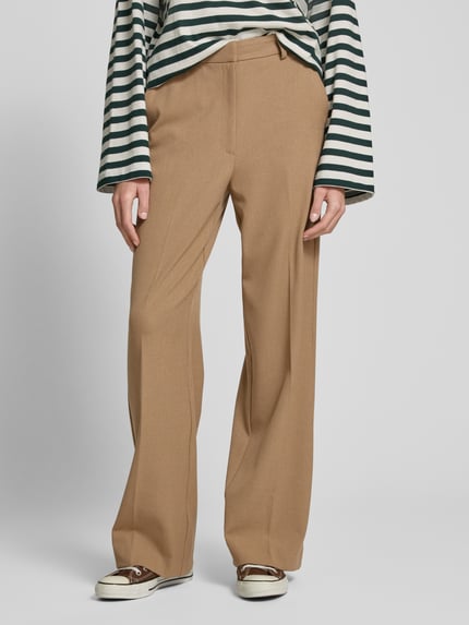 EDITED Straight Leg Stoffhose mit Eingrifftaschen Modell 'Lavea' Beige 4