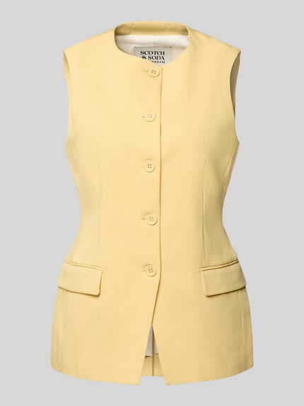 Weste aus Lyocell-Baumwoll-Mix mit Pattentaschen Shop The Look MANNEQUINE