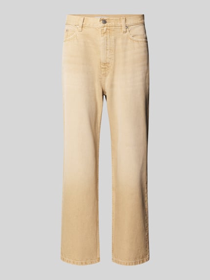 REVIEW Straight Fit Jeans aus reiner Baumwolle im 5-Pocket-Design Sand 2