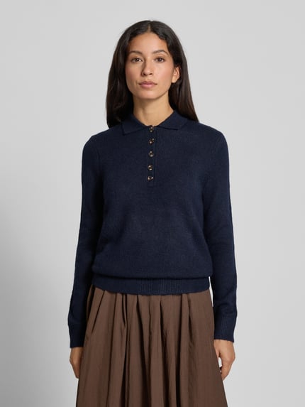 Christian Berg Woman Regular Fit Strickpullover mit Woll-Anteil Dunkelblau 4