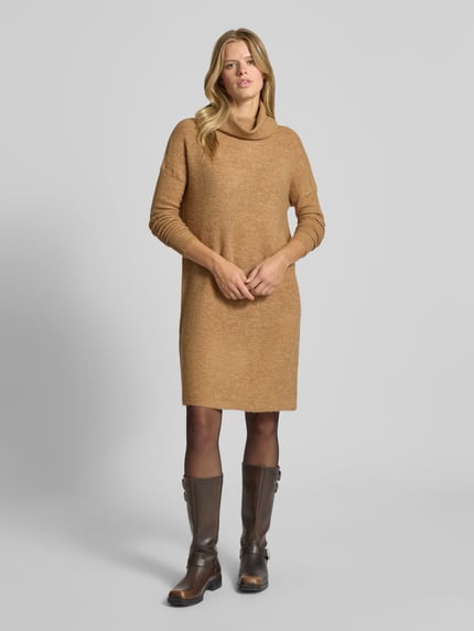 ONLY Strickkleid mit Woll-Anteil Modell 'JANA' Sand Melange 1