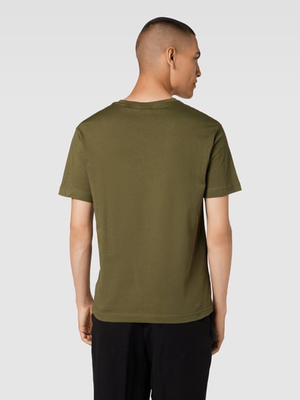 GANT T-shirt van katoen met labeldetail Olijfgroen - 5