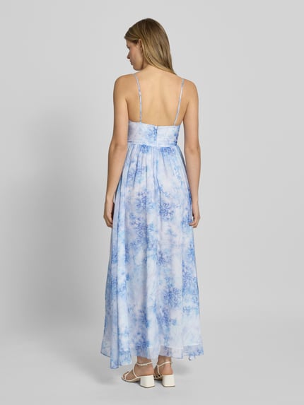 Bardot Abendkleid mit V-Ausschnitt Modell 'ELIAS' Hellblau 5