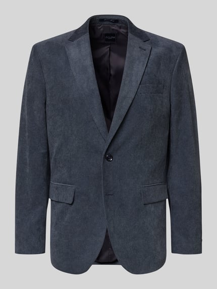 Christian Berg Men Slim Fit Sakko mit Reverskragen Blau 2