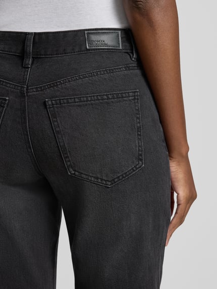 VERO MODA Jeansy w kroju bootcut z mieszanka bawełny model 'ASTA' Antracytowy 3
