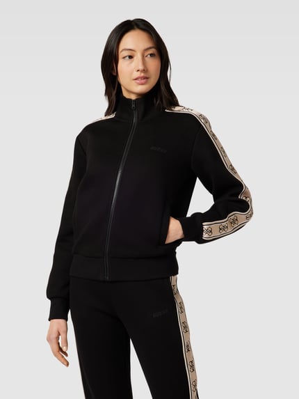 GUESS Activewear Sweatjack met opstaande kraag, model 'BRITNEY' Zwart - 4