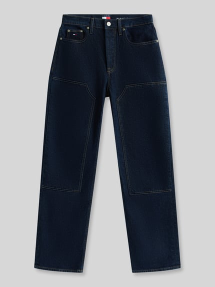 Tommy Jeans Straight Fit Jeans aus Baumwoll-Mix Modell 'LAYLA' Dunkelblau 2